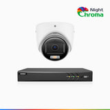 NightChroma<sup>TM</sup> NAK500 - Updated Version, 3K 8 Channel 1 Camera TVI Security System, Acme Color Night Vision, 2960 × 1665 Resolution, f/1.0 Aperture (0.001 Lux), Built-in Microphone, IP67