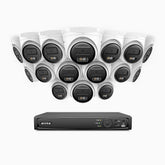 H500 - 3K Super HD 16 Channel 16 Cameras PoE Security System, Color & IR Night Vision, 3072 × 1728 @ 20fps, Smart Human & Vehicle Detection, Built-in Microphone, IP67