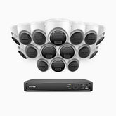 H300 - 2K 3MP 16 Channel 16 Cameras PoE Security System, EXIR 2.0 Night Vision, Motion Detection, H.265+, IP67 Waterproof
