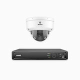 HZ804 - 4K 8 Channel 1 Camera PoE Security System, 4X Optical Zoom, 2.8 - 12 MM Motorized Varifocal Lens, Smart Dual Light Night Vision, Motion Detection 2.0, Built-in Microphone, Siren & Strobe Alarm, Upgraded Version