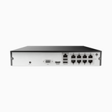 6MP 8 Channel H.265+ PoE NVR, Smart Motion-Triggered Alerts, Works with Alexa