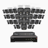 H500 - 3K Super HD 32 Channel 32 Cameras PoE Security System, Color & IR Night Vision, 3072 × 1728 @ 20fps, Smart Human & Vehicle Detection, Built-in Microphone, IP67