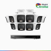NightChroma<sup>TM</sup> NCK800 – 4K 16 Channel 10 Cameras PoE Security System, f/1.0 Super Aperture, Color Night Vision, 2CH 4K Decoding Capability, Human & Vehicle Detection, Intelligent Behavior Analysis, Built-in Mic, 124° FoV,