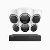 H300 - 2K 3MP 8 Channel 6 Cameras PoE Security System, EXIR 2.0 Night Vision, Motion Detection, H.265+, IP67 Waterproof