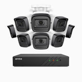 H300 - 2K 3MP 8 Channel 8 Cameras PoE Security System, EXIR 2.0 Night Vision, Motion Detection, H.265+, IP67 Waterproof