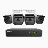 H300 - 2K 3MP 8 Channel 4 Cameras PoE Security System, EXIR 2.0 Night Vision, Motion Detection, H.265+, IP67 Waterproof