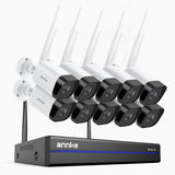 WS800 - 8MP Ultra HD 16 Channel 10 Cameras Wireless NVR Security System, 2.4/5.8G Dual-Band WiFi Pro, Human Motion Detection, Two-Way Audio, Night Vision, Works with Alexa