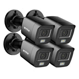 ANNKE 4 Pack 1080P HD TVI Home Security Bullet Camera, Home Wired Surveillance CCTV Camera With Smart IR, Night Version, IP66 Waterproof Outdoor Indoor