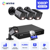 ANNKE 3K Lite 8CH H.265+ DVR Revorder with 2TB Hard Drive, 4X 1080p Wired Security Camera System Outdoor with AI Human/Vehicle Detection, IP67 Home CCTV Bullet Cameras with Color Night Vision