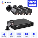 ANNKE 8CH Security Cameras System with AI Human/Vehicle Detection, 5MP Lite CCTV DVR Recorder with 4pcs 1080p HD Weatherproof Surveillance Cameras with Smart Dual Light, Color Night Vision, NO HDD