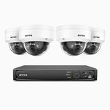 H500 - 3K Super HD 4 Channel 4 Cameras PoE Security System, Color & IR Night Vision, 3072 × 1728 @ 20fps, Smart Human & Vehicle Detection, Built-in Microphone, IP67