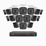 H300 - 2K 3MP 16 Channel 16 Cameras PoE Security System, EXIR 2.0 Night Vision, Motion Detection, H.265+, IP67 Waterproof