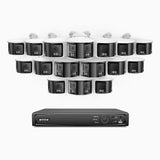 FDH600 - 16 Channel PoE Security System with 16 Dual Lens Cameras, 6MP Resolution, 180° Panoramic View, Smart Dual Light Night Vision, Two-Way Audio, Active Siren & Alarm, Human & Vehicle Detection, IP67