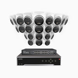 H500 - 3K Super HD 32 Channel 24 Cameras PoE Security System, Color & IR Night Vision, 3072 × 1728 @ 20fps, Smart Human & Vehicle Detection, Built-in Microphone, IP67