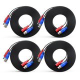 ANNKE 4 Pack 30M/100ft All-in-One Video Power Cables, BNC Extension Surveillance Camera Cables for CCTV Security DVR System Installation, Free 8 x BNC Connectors and 100pcs Cable Clips Included